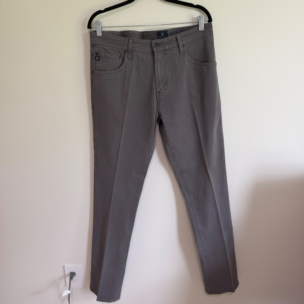 AG Adriano Goldschmied Mens Graduate Tailored Leg Pants Grey 34x34 1790SUDFLS